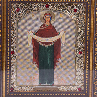 Ікона Покров Пресвятої Богородиці (зелена)